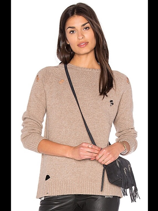 Anine Bing Sweaters - Anine Bing Distressed Brown Sweater Size Small